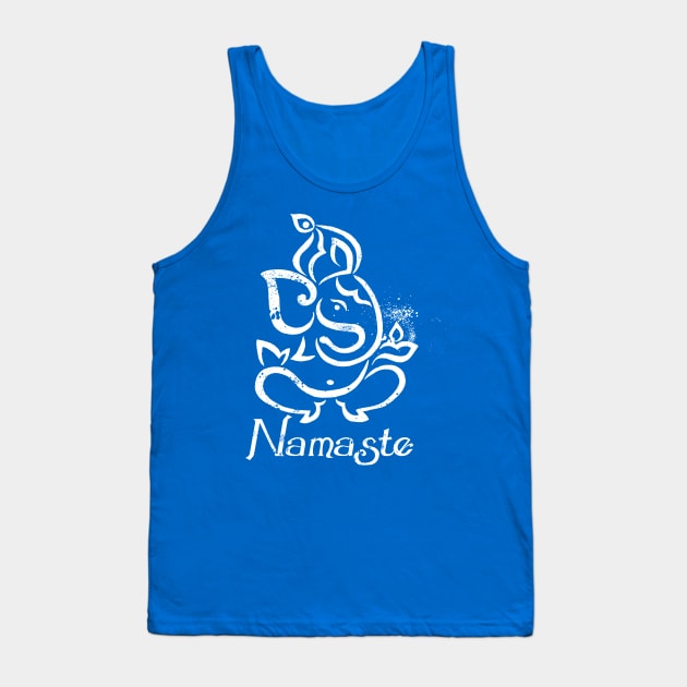 Namaste Ganesh  Indian Elephant Shirt Tank Top by GatheringoftheGeek